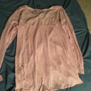 Torrid pink lace long sleeves